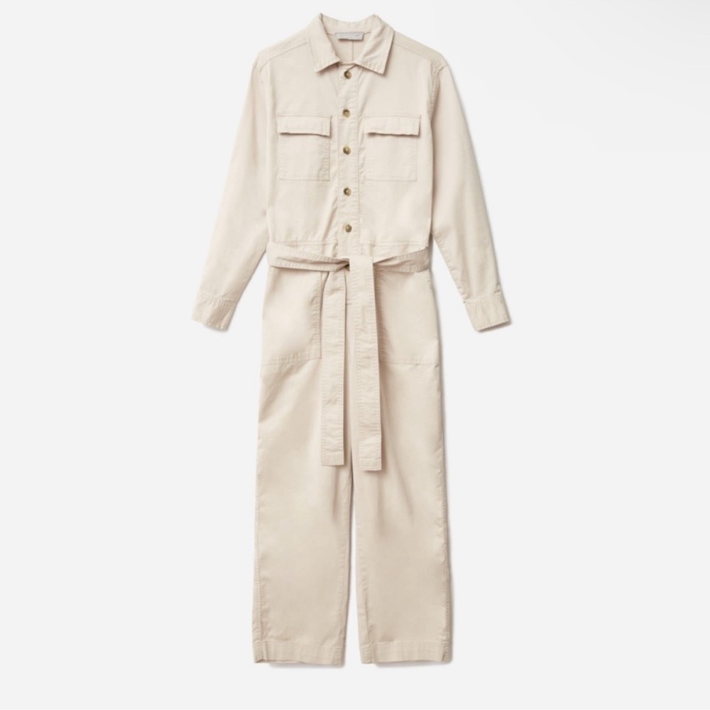 EVERLANE Tan The Modern Utilityβ Jumpsuit Size 8 Belted